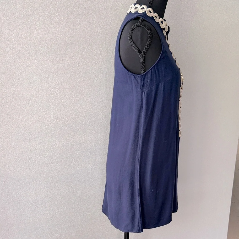 Lilly Pulitzer Navy Dress with Good Embroidery Detailing - Picture 3 of 9